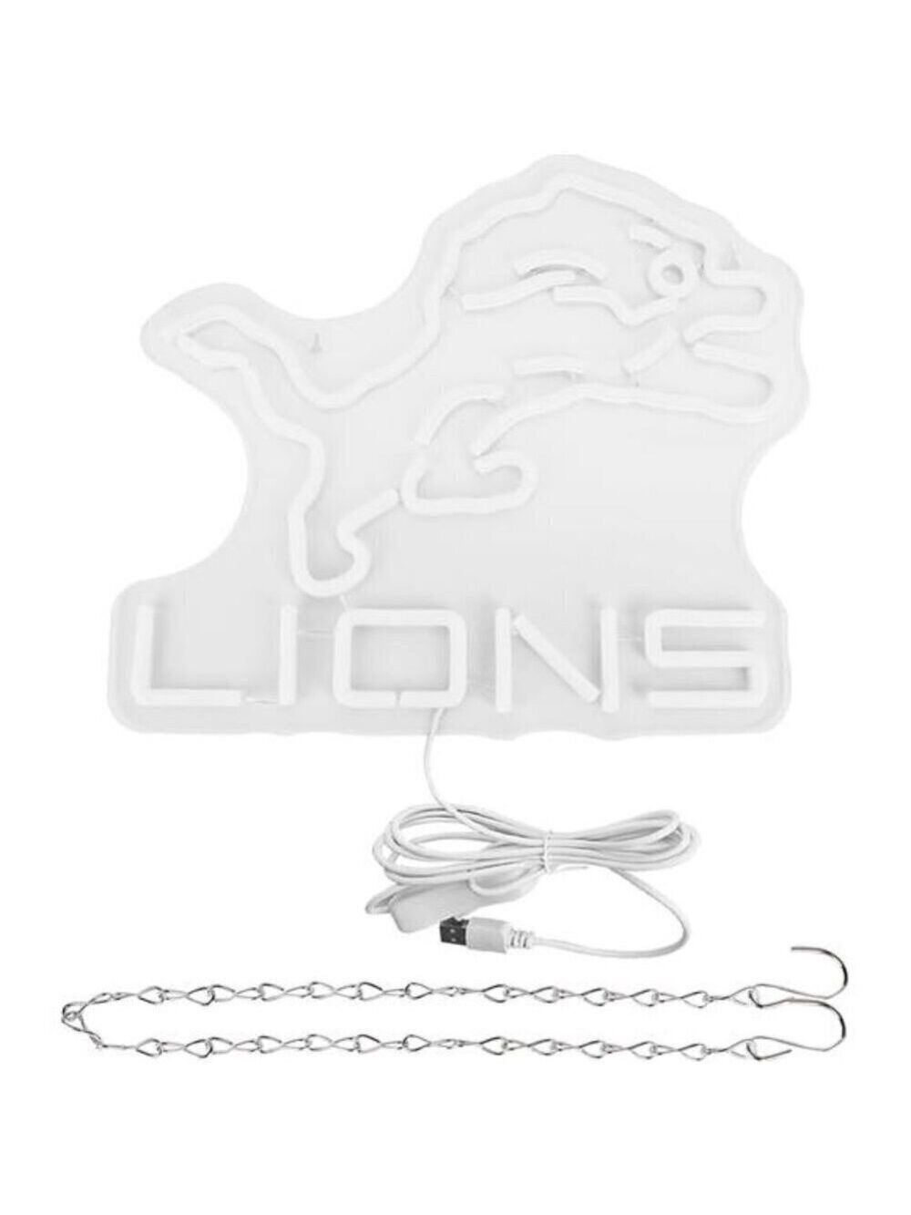 NFL Detroit Lions Team Logo Light Sports Signs Football LED Neon Bar Man Cave - Picture 4 of 6